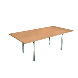 Supporting image for Alpine Essentials Square-End Meeting & Conference Table - Pole Leg
