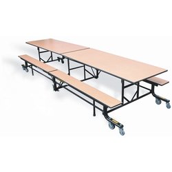 Supporting image for Y16080 - Rectangular Folding Tables with Benches - L2570mm - H740mm