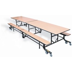 Supporting image for Y16082 - Rectangular Folding Tables with Benches - L3180mm- H740mm