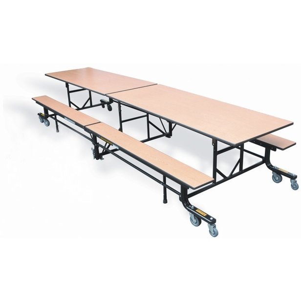 Supporting image for Y16078 - Rectangular Folding Tables with Benches - L3790mm - H690mm