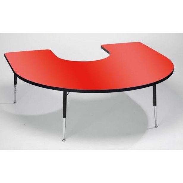 Supporting image for YFN0013A - Height Adjustable Horseshoe Table - Red