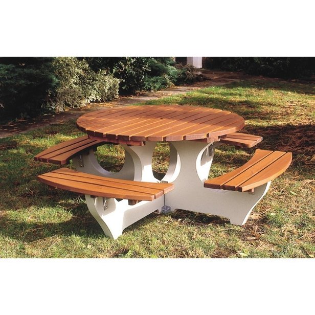 Supporting image for Cotswold Concrete & Wood Table - Round