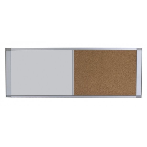 Supporting image for Workstation Magnetic Drywipe/Cord Board 900 X 300mm Aluminium