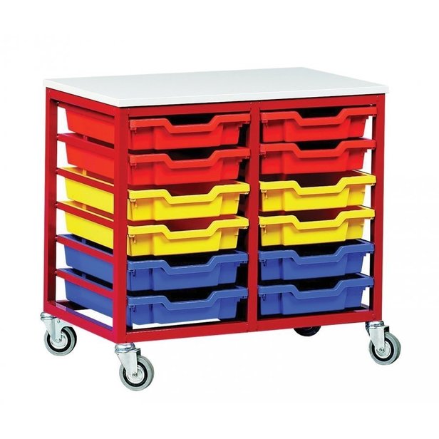 Supporting image for Mobile Metal Storage - 12 Tray Unit