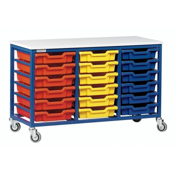 Supporting image for Mobile Metal Storage - 18 Tray Unit