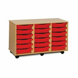 Supporting image for Y15124 - 18 Shallow Tray Storage Unit - Without Doors