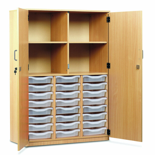 Supporting image for Y15738C - 24 Tray Unit Storage Cupboard - Full Doors