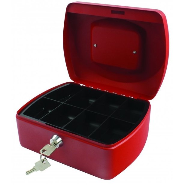 Supporting image for SPRINGFIELD CASH BOX 8 INCH RED