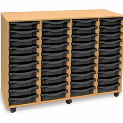 Supporting image for 40 Shallow Tray Storage Unit - Mobile
