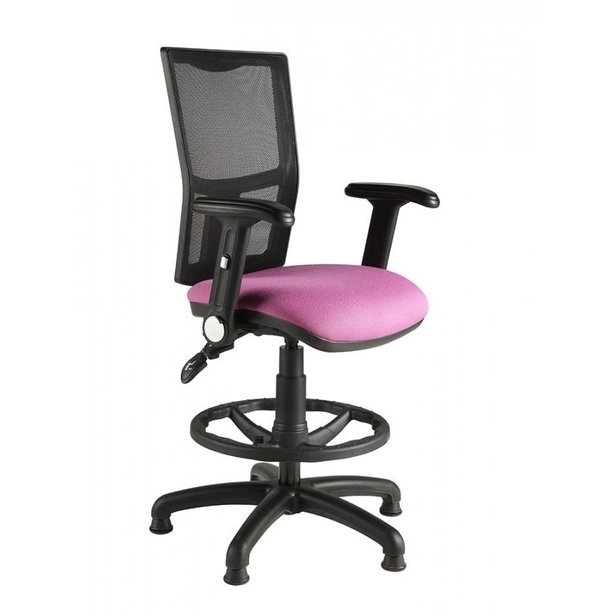 Supporting image for Chime Mesh Draughtsman Chair - Black Base and Folding Arms