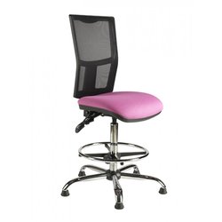 Supporting image for Chime Mesh Draughtsman Chair - Chrome Base and No Arms