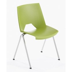 Supporting image for Pebble Polyprop Chair - Chrome A Frame