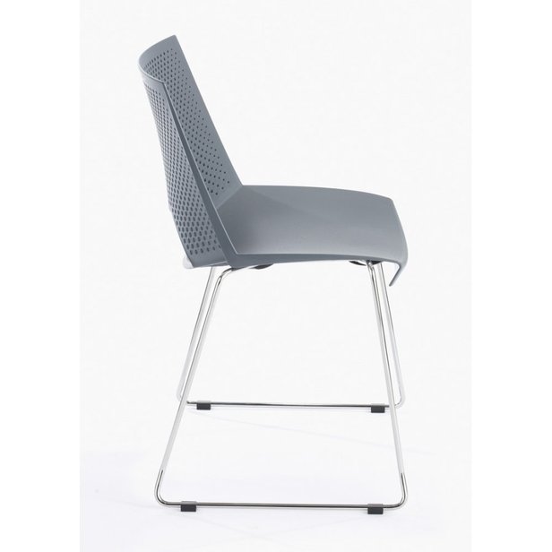 Supporting image for Pebble Polyprop Chair - Chrome Sled Frame
