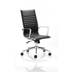 Supporting image for Linear Executive High Back Swivel Chair - Black Leather