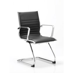 Supporting image for Linear Conference Chair - Black Leather