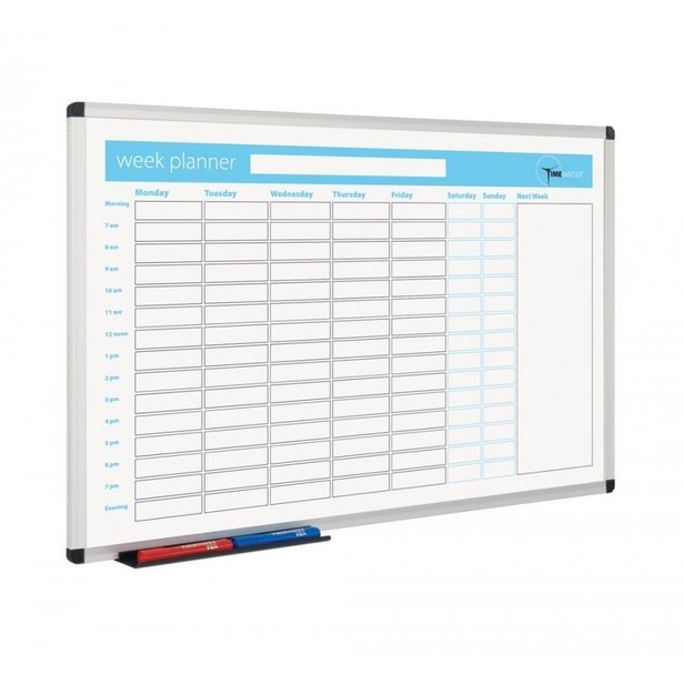 Supporting image for Non Magnetic Whiteboard Planner - week planner - 600 x 900mm