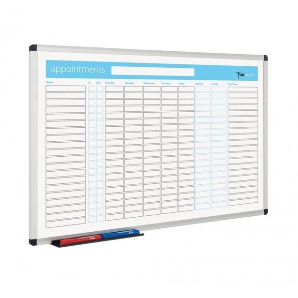 Supporting image for Magnetic Whiteboard Planner - Appointments planner - 600 x 900mm