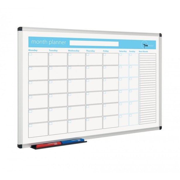 Supporting image for Non-Magnetic Whiteboard Planner - Month planner - 600 x 900mm