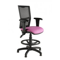 Supporting image for Chime Mesh Draughtsman Chair - Black Base and Adjustable Arms