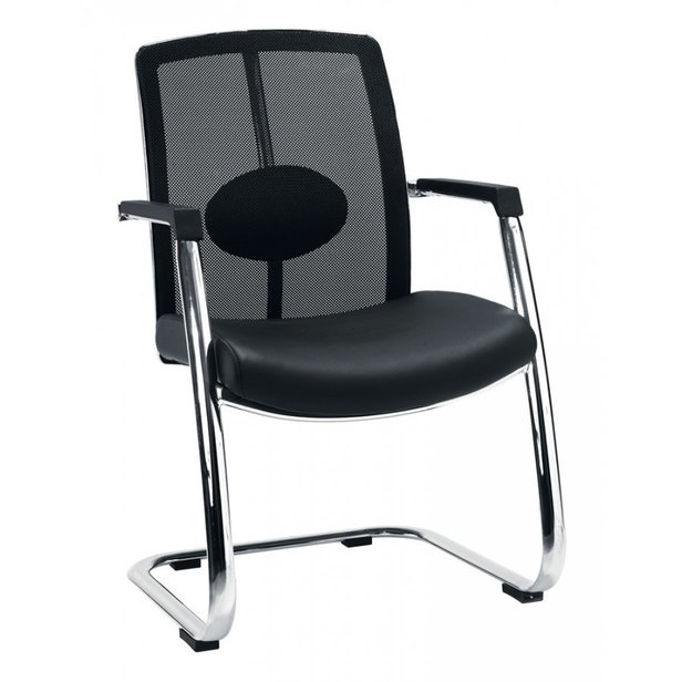 Supporting image for Ritz Black Leather Conference Chair
