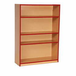 Supporting image for Y15212 - Medium Bookcase Storage Unit - Red Edge
