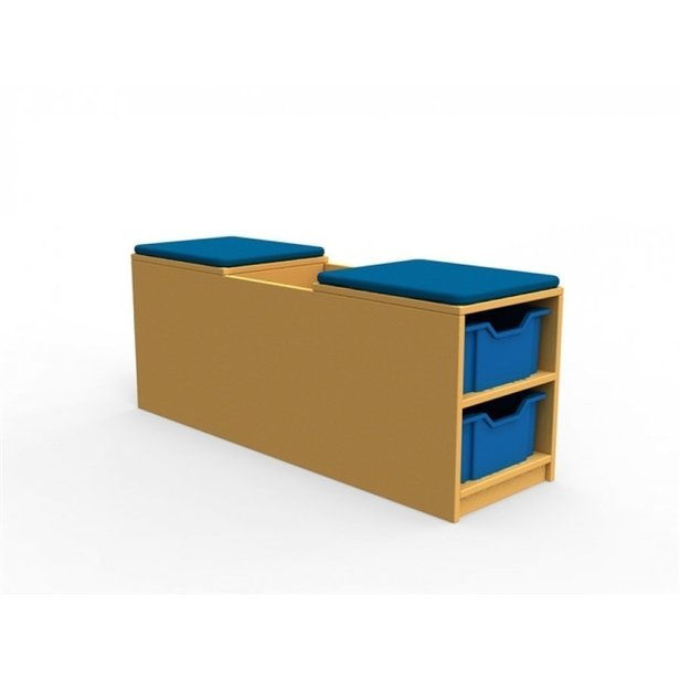 Supporting image for Y400CT10 - Lundy Book Seat Storage Unit - 2 Trays