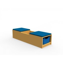 Supporting image for Y300CT10 - Lundy Book Seat Storage Unit - 1 Tray