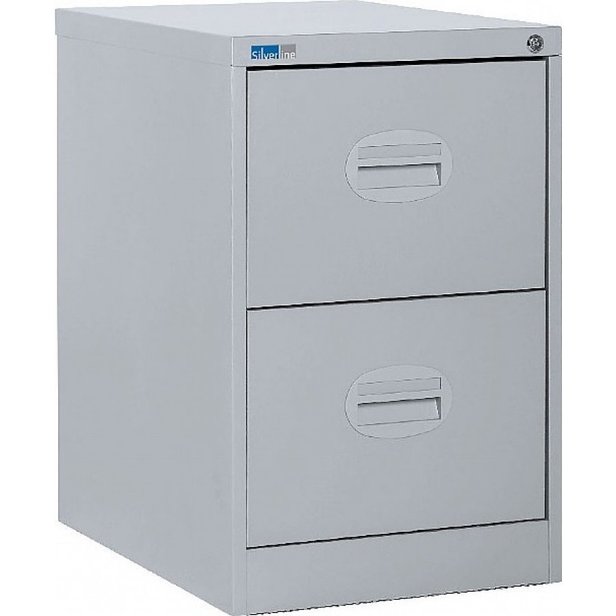 Supporting image for Y785000* - Steel Storage - Lugano Coloured Filing Cabinet - 2 Drawer