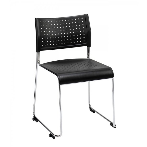 Supporting image for Kraft Sled Frame Sidechair - Black Plastic