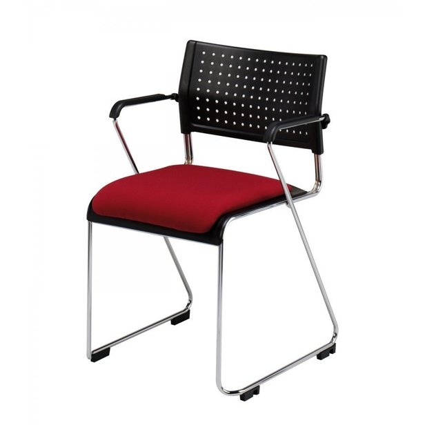 Supporting image for Kraft Sled Frame Sidechair - Fully Upholstered Seat with Arms