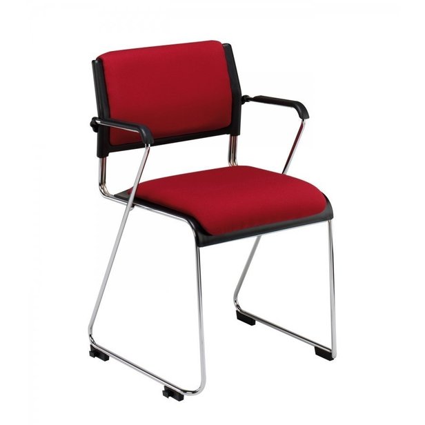 Supporting image for Kraft Sled Frame Sidechair - Fully Upholstered with Arms