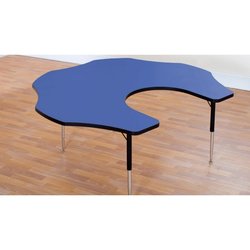Supporting image for YFN0154 - Teacher's Flower Height Adjustable Table - Blue