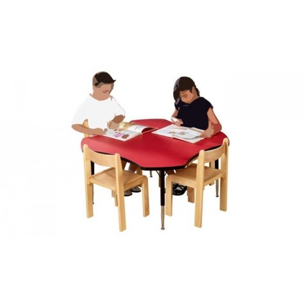 Supporting image for YFN0007A - Height Adjustable Clover Table - Red
