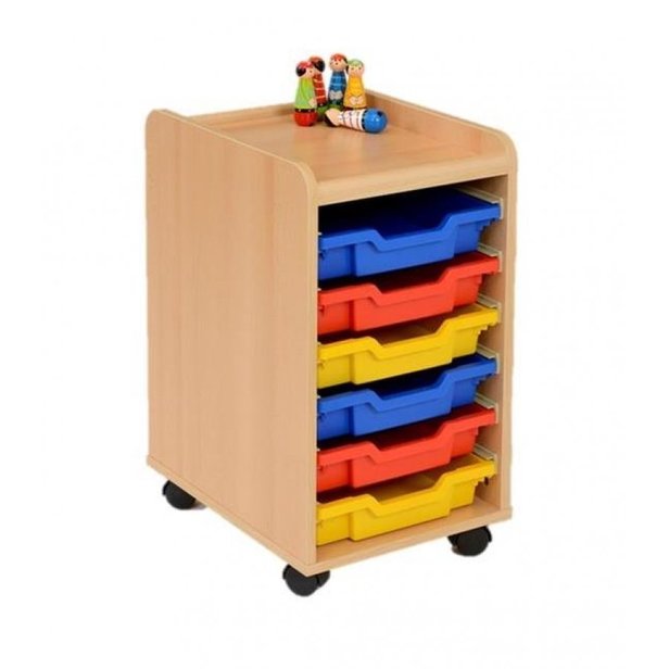Supporting image for Creative! 6 Shallow Sturdy Storage Unit with Plastic Trays