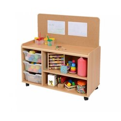 Supporting image for Creative! 3 Deep Sturdy Storage Unit with Plastic Trays & Shelf - Back Panel
