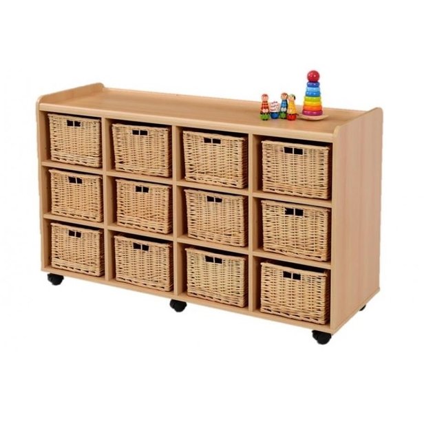 Supporting image for Creative! 12 Deep Sturdy Storage Unit with Willow Baskets