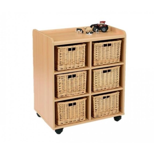 Supporting image for Creative! 6 Deep Sturdy Storage Unit with Willow Baskets