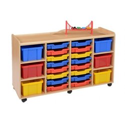 Supporting image for Creative! 6 Deep & 16 Shallow Sturdy Storage Unit with Plastic Trays