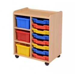 Supporting image for Creative! 3 Deep & 8 Shallow Sturdy Storage Unit with Plastic Trays
