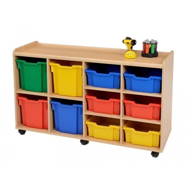 Supporting image for Creative! 4 Jumbo & 6 Deep Sturdy Storage Unit with Plastic Trays