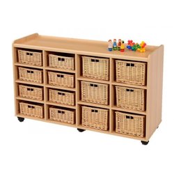 Supporting image for Creative! 6 Deep & 8 Shallow Sturdy Storage Unit with Willow Baskets