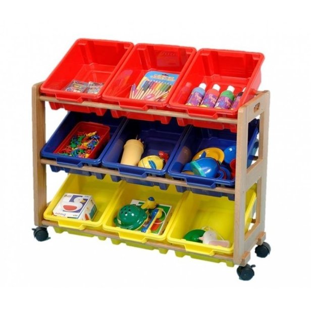 Supporting image for Creative! Single Sided 9 Plastic Tray Classroom Tidy