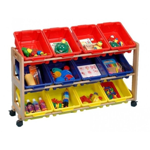 Supporting image for Creative! Single Sided 12 Plastic Tray Classroom Tidy