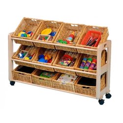 Supporting image for Creative! Single Sided 12 Willow Basket Classroom Tidy