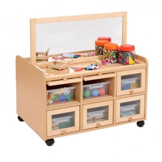 Supporting image for Creative! Double Sided Resource Unit with Doors/Trays and Mirror Panel