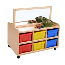 Supporting image for Creative! Double Sided Storage Unit with Trays and Mirror Panel