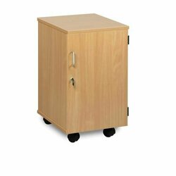 Supporting image for Y15118 - 6 Shallow Tray Storage Unit - Mobile - With Door