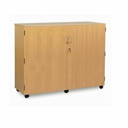 Supporting image for Y15130 - 24 Shallow Tray Storage Unit - Mobile - With Doors