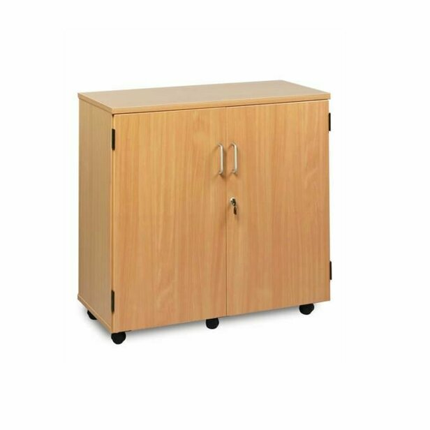Supporting image for Y17007 - 30 Shallow Tray Storage Unit - Mobile - With Doors