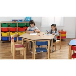 Supporting image for Beech Hexagonal Nursery Table - image #2